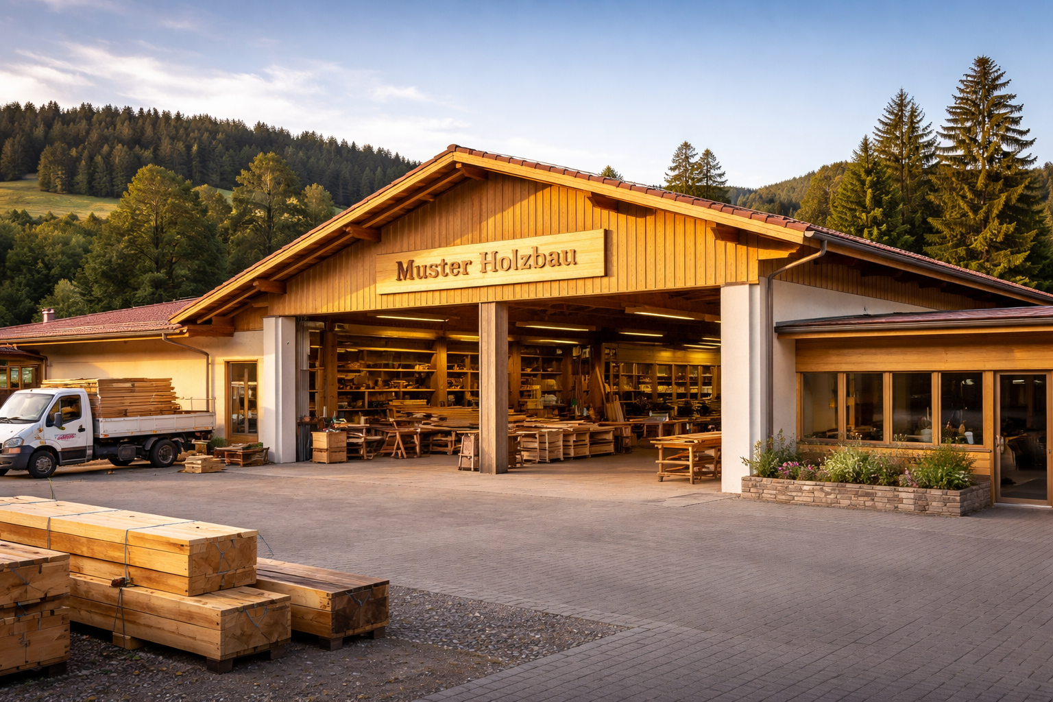 Werkstatt der Muster Holzbau in Burgdorf